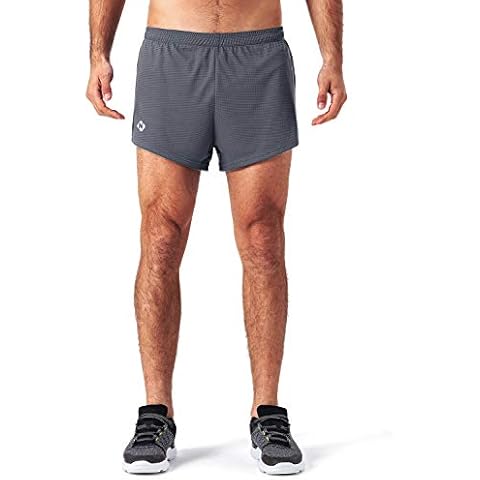 NAVISKIN Men's 3" Quick Dry Workout Running Shorts Training Pace Shorts Grey Size M Cover