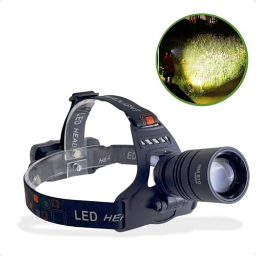 Lanterna de Cabeça Profissional HeadLight Farol Branco Para Bicicleta LED com Zoom Ajustável e Supor