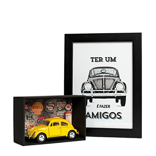 Kit Presente Fãs de Fusca - Miniatura de Fusca - Expositor - Quadro Decorativo