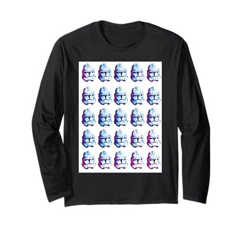 T-shirt manches longues Clone Trooper Star Wars imprimé halftone The Clone Wars pour homme