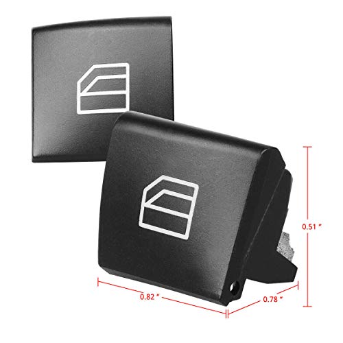 Jaronx 2PCS Driver Window Switch Button Covers Compatible with Mercedes Benz, Power Window Master Switch Repair Button Caps Lift Button Compatible with Mercedes Benz ML GL R Class W164 X164 W251