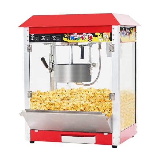 DEYGIA Commercial Popcorn Machine, 10 Oz Kettle, 1300W Countertop Popcorn Maker for 60 Cups per Batch, Movie Theater Popcorn Popper with 3-Switch Control, 2 Scoops 1 Cup, Red (18.5''L*12.8''W*25.8''H)