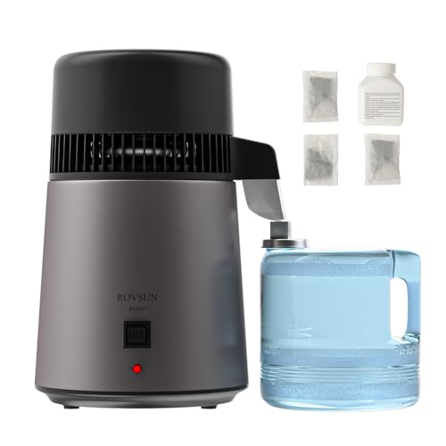 ROVSUN 1.1 Gallon/4L Water Distiller, Countertop Distilled Water Machine with BPA-Free Container,...
