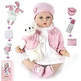 ✎22 Zoll (55cm); Gewicht: ca. 1.4-1.6KG (3.0-3.5LB). Die Puppe ist handgefertigt , werden einige Fehler in der Größe und Gewicht . Baby kann in neugeborene Größe (0-3m) Baby Kleidung passt .