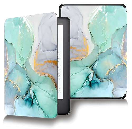 Image of ProElite Cover Case for Kindle Paperwhite 12th Gen 7 inch Case, Slim Smart Flip case Cover for Amazon Kindle Paperwhite 12th Generation 7 inch 2024, Marble Green
