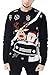 V28® Men's Christmas Reindeer Snowman Penguin Santa and Snowflake Sweater (Large, CarRace)
