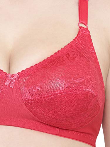 Image of Leading Lady Women's Cotton Non Padded Non Wired Bra (255 Orange 34C)