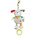 Fehn 086102 Mini-Spieluhr Hund / Kuscheltier mit integriertem Spielwerk mit sanfter Melodie "Mozarts Wiegenlied" zum Aufhängen an Kinderwagen, Babyschale oder Bett, für Babys und Kleinkinder ab 0+ Monaten