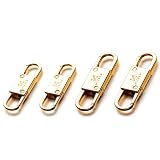 Mizeer 2 Size Zipper Clip Theft Deterrent - Anti Theft Zipper Clips Keep Zipper Closed - Locks for Backpacks, Purses 4pcs Gold