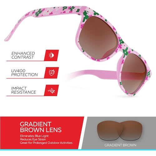 Image of Retro Rewind Kids Sunglasses for Boys Girls Age 3-12 - Shatterproof UV400 Toddler Children Sun Glasses