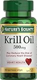 Nature's Bounty Krill Oil, Heart Health, Dietary Supplement, 500mg, Rapid Release Softgels, 30 count