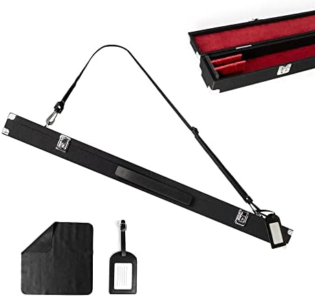 Smith & Basil Cello Bow Case - Fits Three 4/4 Violin, Cello or Viola Bows - Hard Outer Shell with Premium Internal Velvet Padding - Shoulder Strap and Name Tag Included