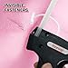 Lable Gun - Temporary Stitch Gun for Clothes - Handheld Stitch Gun Quick Clothing Fixer - Mini Sewing Kit Micro Tagging Gun - Includes 5 Needle, 1000 Black Fasteners & 1000 White Fasteners, Black