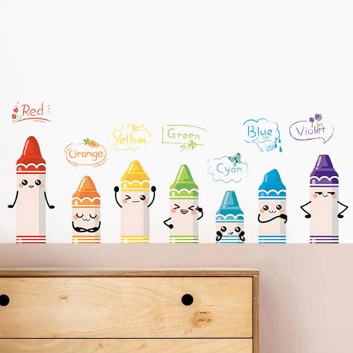 Calcomanías de pared adhesivas coloridas para niños miniatura 3