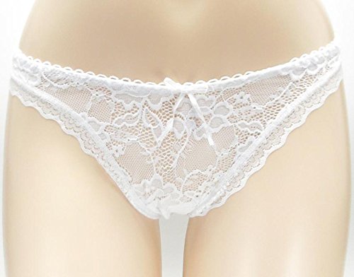 [キャットセレクト] 遠隔 ローター ポケット付き ショーツ とびっこ パンツ Tバック セクシーランジェリー マイクロビキニ 極小 過激 下着 t18rtt ホワイト L - 画像2