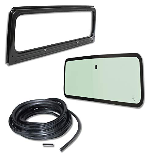 Make Auto Parts Manufacturing New Windshield Frame & Glass w/3 Pcs. Seal Kit, For Jeep Wrangler YJ, 1987-1995