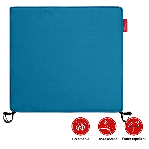 Pcinfuns Patio Chair Cushion 24 X 24 Inch Outdoor Seat Cushions For Patio Furniture Garden Sofa Couch Chair Pads With Adjustable Straps Set Of 2, Blue #TOP1
