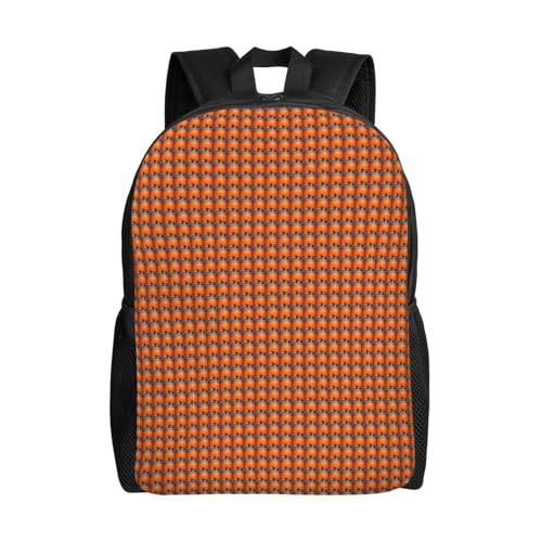 GUOLGP Mochila impermeable de gran capacidad con estampado naranja de baloncesto para hombres y mujeres, elegante, trabajo, senderismo, al aire libre