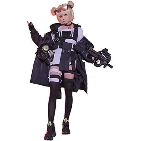 Amazon Hicosplay 少女前線 P90 コスプレ 衣装 ドールズフロントライン Girlsfrontline バッグ付属 仮面追加可能 ウィッグ追加可能 大きいサイズ 衣装 Xl コスプレ 仮装 通販