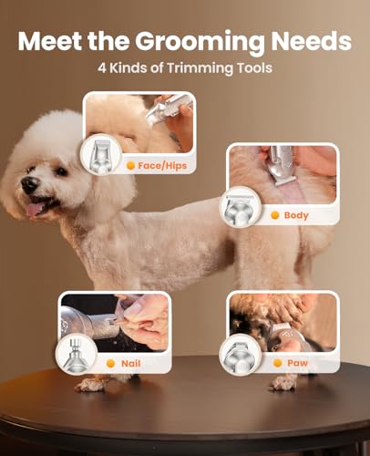 image for oneisall Small Dog Clippers and Paw Trimmer with Low Noise, 4 - in - 1