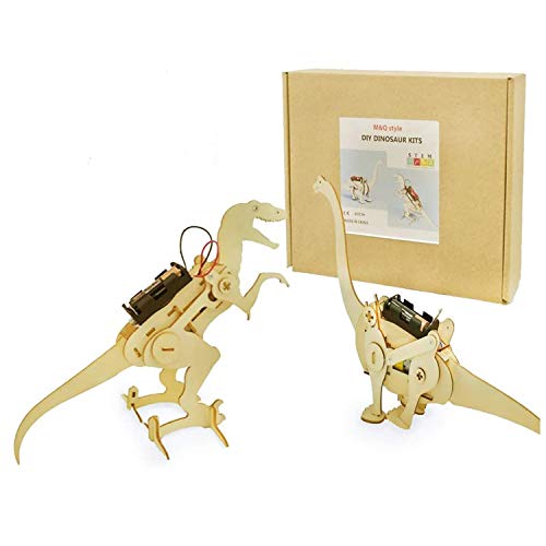 M&Ostyle Dinosaur Science Kits, Dinosaur Toy,Science Toy,DIY STEM Toys for Kids, Building Science Experiment Kits for Boys and Girls,Tyrannosaurus Rex,Brachiosaurus (2 Kits)
