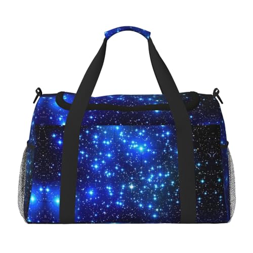 Galaxy Stars print Large Canvas Travel Duffel Bag Weekender Bags for Women Overnight Bag Carry On Tote Bag