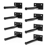 MaybeRain 8Pcs/Set 4inch Floating Shelf Brackets，Blind Shelf Supports，Hidden Brackets for Floating Wood Shelves with Screws and Wall Plugs
