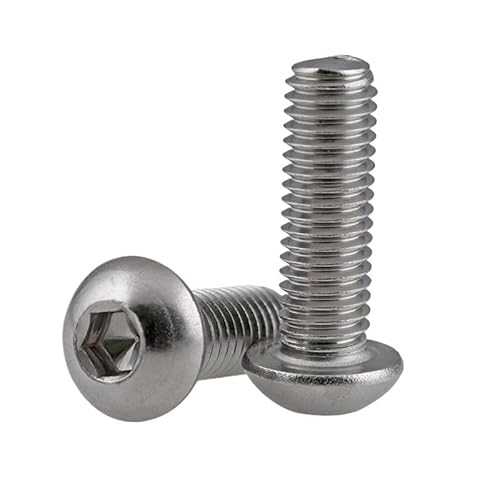RKODRSMG 2/5/10/20/50 Uds M3M4M5M6M8M10 316 Cabeza Redonda de Acero Inoxidable Tornillo Hexagonal Interior Taza Semicircular Tornillo Hexagonal(45mm,N4-20PCS)