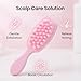 Tyxzle Extra Long Handle Shampoo Brush - Scalp Massager for Hair Washing & Exfoliation, Gentle Hair Care Tool for Men/Women/Kids, Relieves Itching, Dandruff & Stimulates Circulation (Pink)