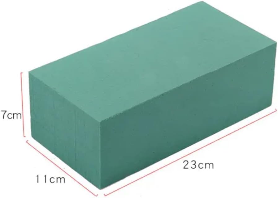 2pc Flower Mud Foam Bricks Green Florist Styrofoam Blocks for Spring Fresh Flower ArrangementFlower Arrangement, Wedding,Party Decoration and Crafts Supply (Bright green)