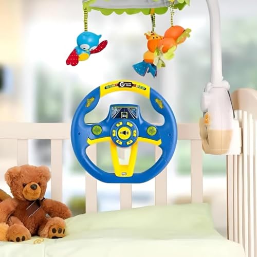 Image of Premium Kids Steering Driving Wheel Funny Interactive Driving Wheel with Music (Multi-Colour) (X-1)