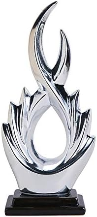 WEIDILIDU Ceramic Statue Silver Statue Pottery Decoration Sculpture-Modern Home Decoration Gift Office Living Room Countertop Decoration Collection Souvenir Silver (W786 Silver)