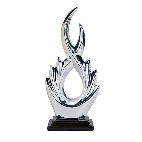 Weidilidu Ceramic Statue Silver Statue Pottery Decoration Sculpture-Modern Home Decoration Gift Office Living Room Countertop Decoration Collection Souvenir Silver (W786 Silver) #TOP6