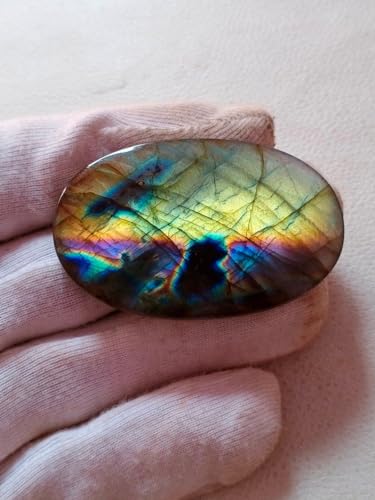 Labradorite jaune cabochon ovale pour créer vos bijoux bohèmes chic faits main