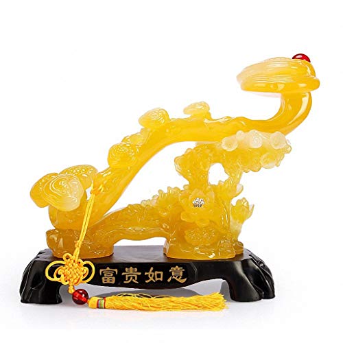 Décoration Feng Shui Ruyi jaune, le cadeau d'ouverture idéal