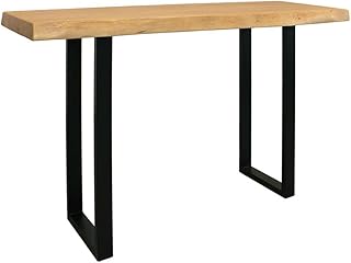 Moti Sycamore Rustic Solid Wood Console Table with Live Edge in a Natural Finish