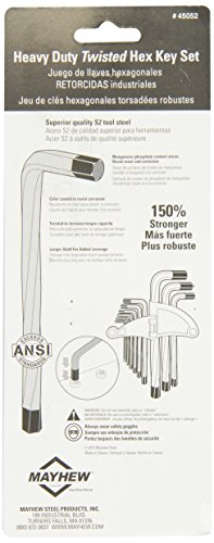 Mayhew Select 45052 Sae Twisted Hex Key Set, 9-Piece #TOP2