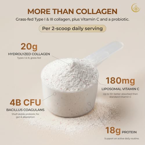 Image of Hydrolyzed Collagen Peptides Powder, Vanilla, 40 Servings, 15.4oz
