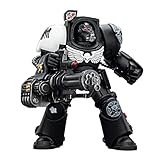 TOYVERSE JOYTOY 1/18 Figura de acción Warhammer 40,000, Raven Guard Terminator 3 with Power Fist and Assault Cannon, Articulaciones móviles, modelo de personaje, 14,3 cm, 15 años y mayores