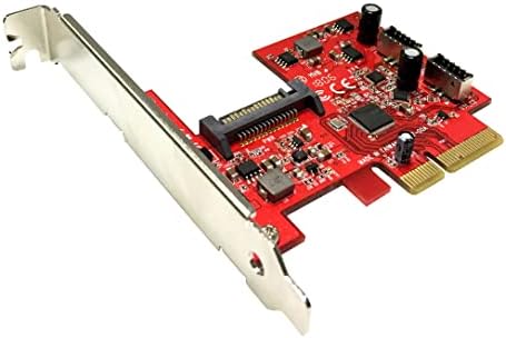 Ableconn PEX-UB152 USB 3.2 Gen 2 (10 Gbps) 2-Port Type-C Internal 20Pin Key-A Header PCI Express (PCIe) x4 Host Adapter Card (ASMedia ASM2142 Chipset)