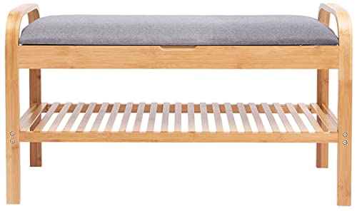 Banc de jardin extérieur en métal et meuble à chaussures en bambou