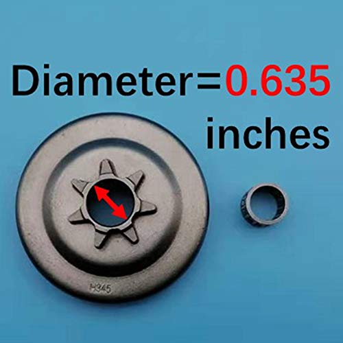 Tuzliufi Clutch Drum Sprocket Needle Bearing for 31 340 345 346 346XP 350 445 445E 450 450E 578097901 2145 2150 PM5000 .325" 7 Teeth Chainsaw New Z20 - Thumbnail 3