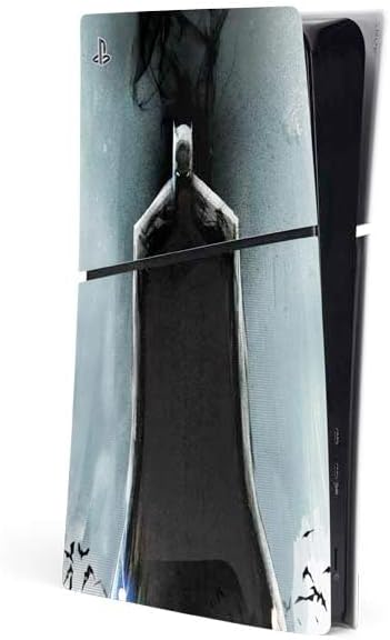 Skinit Decal Gaming Skin Compatible with PS5 Slim Digital Edition Console - Officially Licensed DC Comics Batman Holding Batarang Art Design