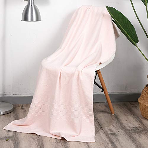 Diaojia Bath Towels Soft Cotton 6 Piece, Cotton Anti Odor Family Towels, Highly Absorbent Quick-Drying Lightweight Spa Towel For Bathroom 2 Bath Towel 2 Washcloth 2 Hand Towel (Pink) #TOP2