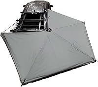 Overland Vehicle Systems Nomadic 270LTE Passenger Side Awning - 270° Coverage, Quick 1-Min Setup, Dark Gray, 75 Sq Ft Shelter
