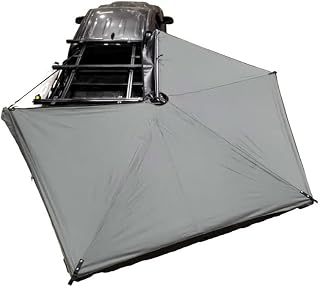 Overland Vehicle Systems Nomadic 270LTE Passenger Side Awning - 270° Coverage, Quick 1-Min Setup, Dark Gray, 75 Sq Ft Shelter
