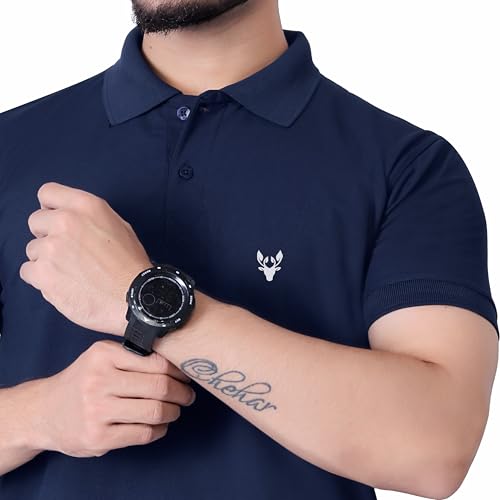 Image of Men's Premium Polo T-Shirt | Classic Collar | Smooth Finish | Half Sleeve Casual Wear (XS to 3XL)