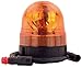 Produktbild AdLuminis Halogen Rundumleuchte Orange Mit Magnetfuß, Blinkleuchte 12V 24V, ECE R65 Straßenverkehr Zulassung, KFZ Auto Warnleuchte