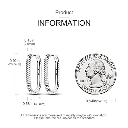 NARMO U-shaped Hoop Earrings for Women 925 Sterling Silver Hoop Earrings U Shaped Earrings3