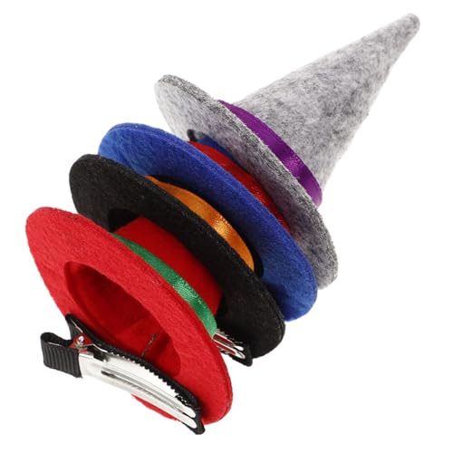 Clips à cheveux chapeau de sorcière Halloween (lot de 4) pour accessoires de coiffure festifs